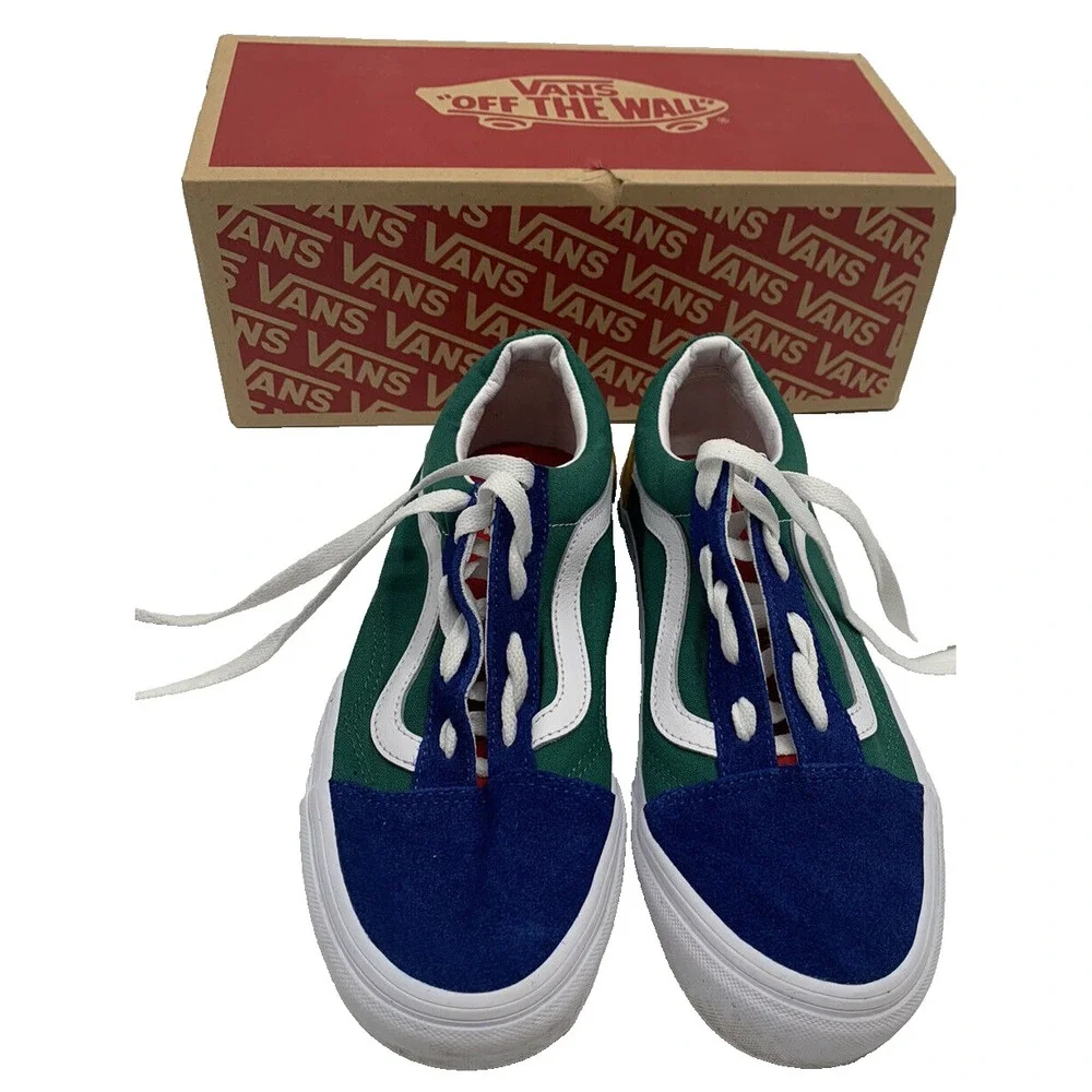Vans Old Skool Low Top Yacht Club Color Block Shoes Mens Size 7 Womens Size 8.5